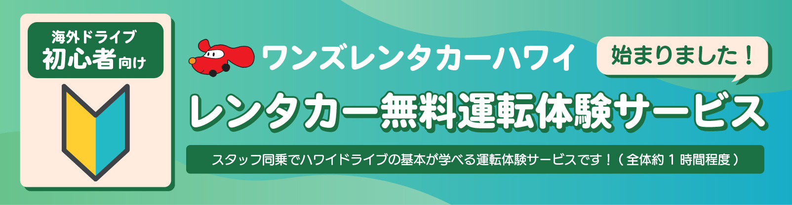 ハワイ運転体験プラン